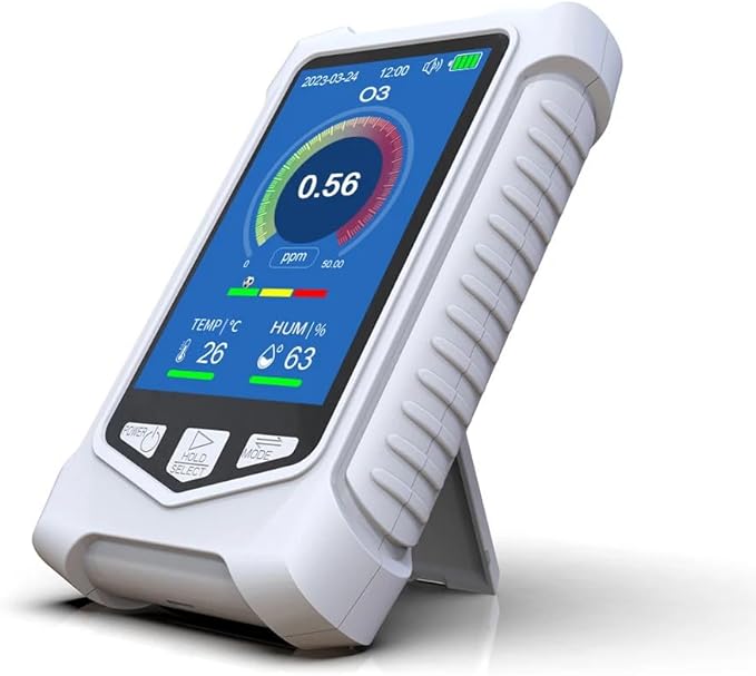 Portable O3 Meter Ozone Detector 3.5 Inch TFT Multifunction Air Quality Monitor for Air Quality Temperature Humidity Detection, Handheld Ozone Meter Tester for Home Office Use - Image 8