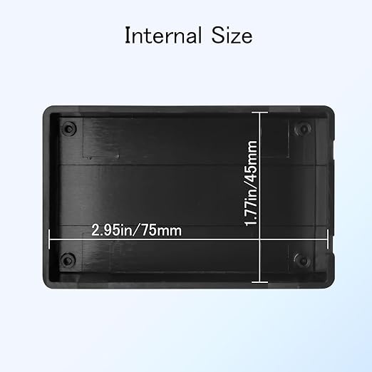 Project Box 8 Pieces Electrical Box Small Junction Box ABS Plastic Enclosure Power Electronic Case Black 3.15" x 1.97" x 1.02"(80 x 50x 26mm) - Image 4