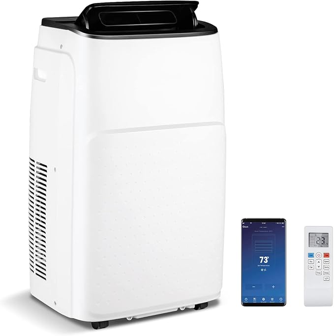 PETSITE Smart Portable Air Conditioner & Heater 13000 BTU, 4-in-1 Stand up AC Unit, Dehumidifier, Heater & Fan with Remote Control Window Kit For Rooms up to 600 Sq.ft by PETSITE