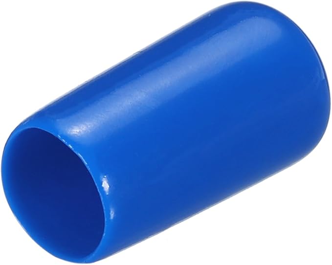uxcell 20pcs Rubber End Caps 9.5mm ID Vinyl PVC Round Tube Bolt Cap Cover Screw Thread Protectors Blue by uxcell