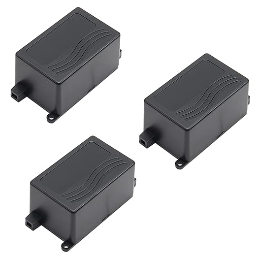 Fielect Junction Box ABS Plastic Project Box Dustproof Universal Electrical Project Enclosure with Ear Black, 2.76 x 1.77 x 1.38 inch by Fielect