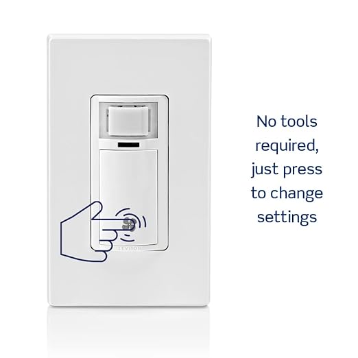Leviton Humidity Sensor Switch for Bathroom Exhaust Fan, Automate Ventilation, Air Circulation, Moisture Control, ¼ HP, Single Pole, DHS05-1LW, White - Image 10