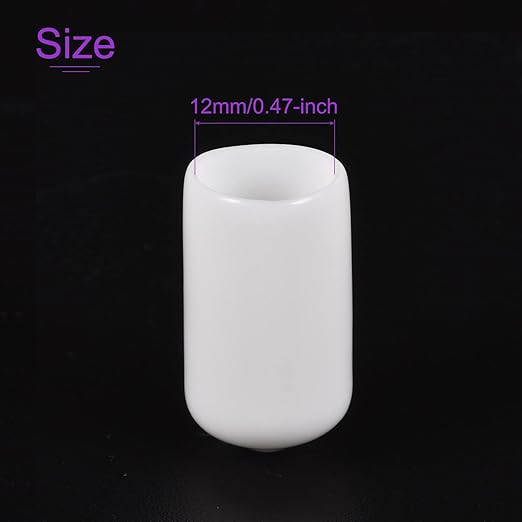 DMiotech 100 Pack 12mm ID White Screw Thread Protectors Rubber End Caps Bolt Covers for Screw Bolt Furniture Pipe - Image 4
