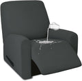 PureFit 100% Dual Waterproof Recliner Cover, Waterproof Couch Cover for Recliner - Stretch Non Slip Fleece Sofa Covers Washable, Leakproof Furniture Protector for Kids, Pets, Dog (Recliner, Dark Gray) by PureFit