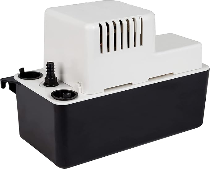 Little Giant VCMA-15ULS 115 Volt, 65 GPH, 1/50 HP Automatic Condensate Removal Pump for HVAC/Refrigeration Systems/Dehumidifiers with Overflow Detection Switch and 6-Foot Cord, White/Black, 554405 - Image 10