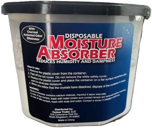 Disposable Moisture Absorber with Charcoal Activated Odor Eliminator, 10.5 Oz, for Basements, Bathrooms, Closets, Lockers, Reduces Humidity and Dampness - Image 2