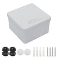 LeMotech Junction Box, Electrical Box IP65 Water Resistant Dustproof ABS Plastic Project Enclosure for Electronics White 3.1 x 3.1 x 1.9 inch by LeMotech