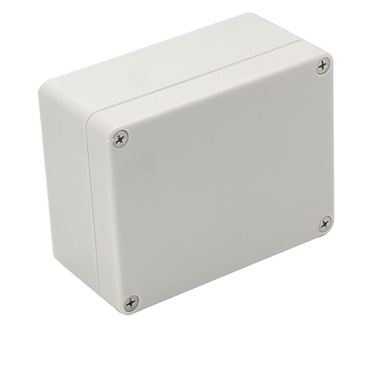 Project Box IP65 Waterproof Junction Box ABS Plastic Electrical Boxes DIY Electronic Project Case Power Enclosure White 4.53x3.54x2.17 inch (115 x 90 x55 mm) by Raculety