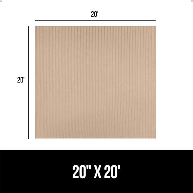GORILLA GRIP DuraGuard Shelf Liner, 20x20 Non-Adhesive Cabinet Liners for Kitchen Drawers, Shelves, Refrigerator, Pantry Storage, Bathroom Closet, Durable Waterproof BPA Free Ribbed Plastic, Beige - Image 8