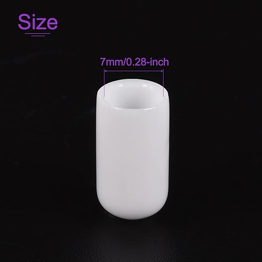 DMiotech 100 Pack 7mm ID White Screw Thread Protectors Rubber End Caps Bolt Covers for Screw Bolt Furniture Pipe - Image 4