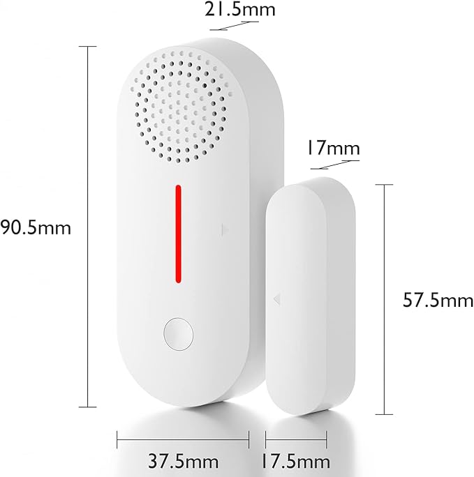WiFi Door Sensor Alarm: Smart Door Window Sensor with 90db Alarm & App Notification, Wireless Door Open Contact Sensor for Home Security Burglar Alert Compatible with Alexa Google Home (1pack) - Image 8
