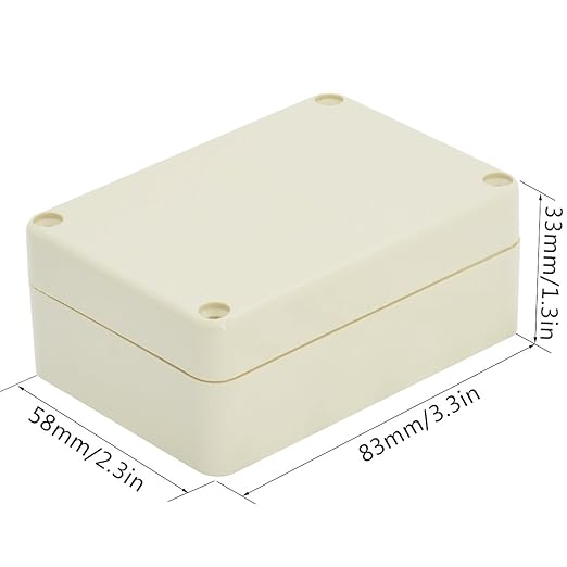 LeMotech Waterproof Dustproof IP65 ABS Plastic Junction Box Universal Electric Project Enclosure Pale Gray 3.3 x 2.3 x 1.3 inch (83 x 58 x 33 mm) - Image 2