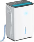 COWSAR 80 Pints Energy Saving Dehumidifier for Home & Basement with Drain Hose, Front LED Display and 4L Water Tank, Ideal for Spaces up to 4500 Sq. Ft., Featuring Auto Defrost,3 Modes, 24H Timer by COWSAR
