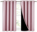 NICETOWN 100% Blackout Curtains 45 inches Long, 2 Thick Layers Completely Blackout Window Treatment Thermal Insulated Lined Drapes for Small Window (Lavender Pink, 1 Pair, 52 inches Width Each Panel) by NICETOWN