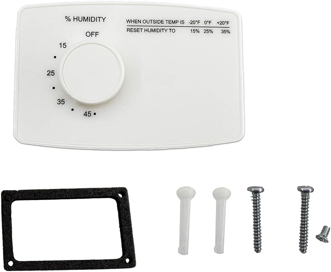 4655 Manual Digital Humidifier Replacement 24V AC Control Switch White for Whole House Humidifier and Wall Mounted or Pipe - Image 2