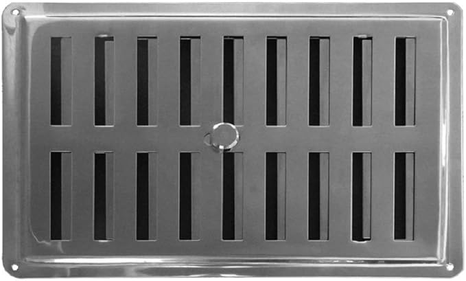 Stainless Steel Adjustable Air Vent Grille – INOX AISI 316 Non-Magnetic, Regulated HVAC Diffuser, Convection Inlet/Outlet Vent Cover for Wall or Ceiling. (9 x 6 inches) - Image 7