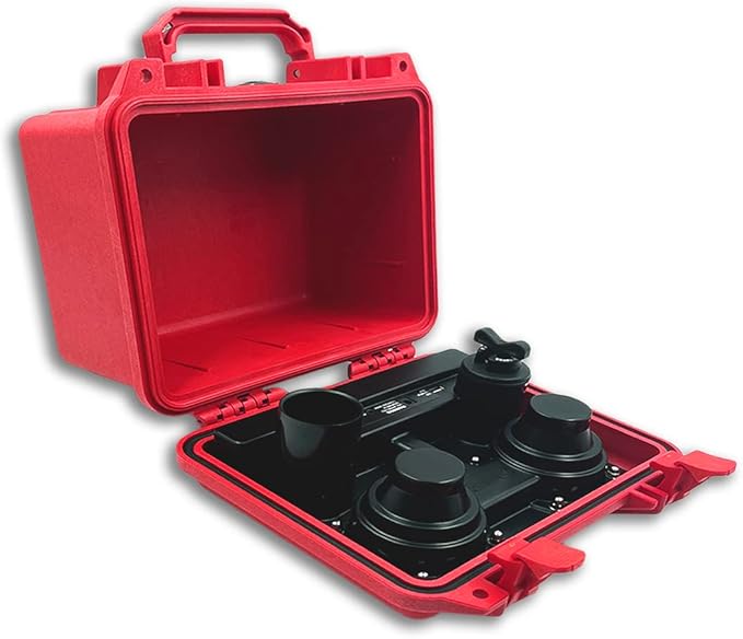 DemerBox: Waterproof, Portable, and Rugged Outdoor Bluetooth Speakers. Loud Sound + Deep Bass, 40+ hr Battery Life, Dry Box + USB Charging, Multi-Pairing Party Mode (Marooga Red, DB2) - Image 2