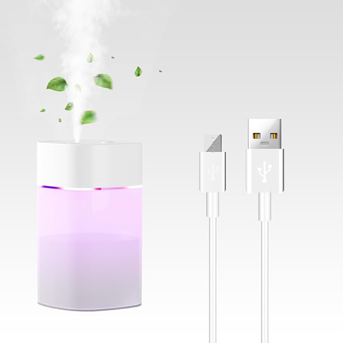 Small Humidifier for Plant, Cool Mist Humidifiers for Bedroom, Desk Mini Personal Humidifiers for Office Car, Portable Humidifier for Travel - Image 8