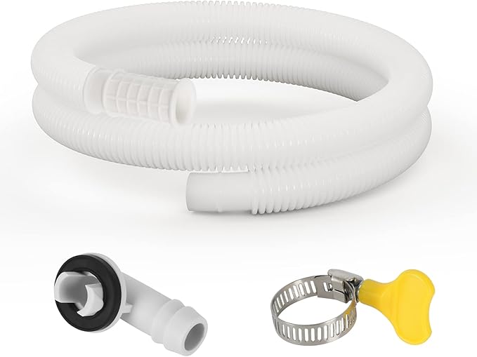 HOXHA 5 Ft Air Conditioner Drain Hose Kit Plastic Tubing for AC Condensate Flexible Durable Drain Hose for Mini Split AC Portable AC Washer Dishwasher Faucet by HOXHA