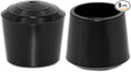 Flyshop 1", 25 mm, Patio Round Chair Leg Caps, Furniture Table Feet Covers Floor Protectors, Non-Marking Odourless Synthetic Rubber Legs Tips, 8 Pack, Black by Flyshop