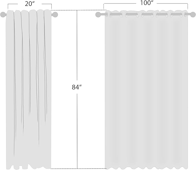 NICETOWN Blackout Curtain for Patio Sliding Door - Grommet Extra Wide Sliding Door Curtains Room Darkening Weighted Drape for Living Room/Patio (Natural, W100 x L84, 1 Panel) - Image 8