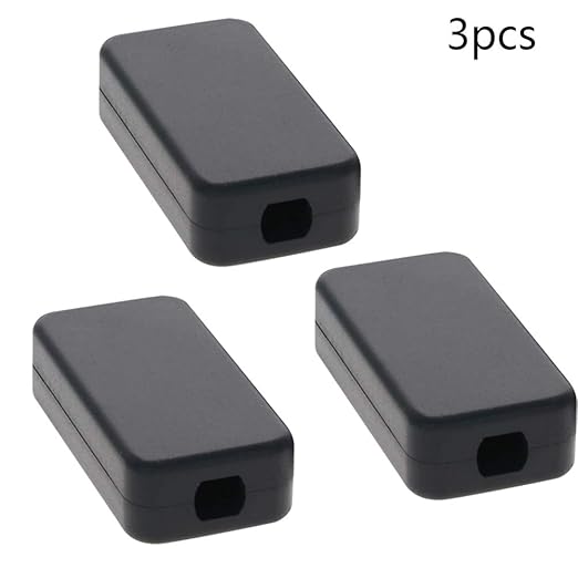Fielect 1.57 x 0.79 x 0.41 inch Dustproof Electronic Junction Box Plastic Enclosure Project Box for Electronic Projects ABS Black 3Pcs - Image 4