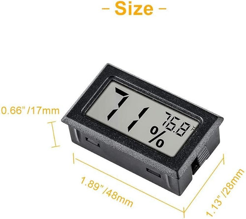 12 Pack Pgzsy Mini Small Digital Electronic Temperature Humidity Meters Gauge Indoor Thermometer Hygrometer LCD Display Fahrenheit (℉) for Humidors, Greenhouse, Garden - Image 2