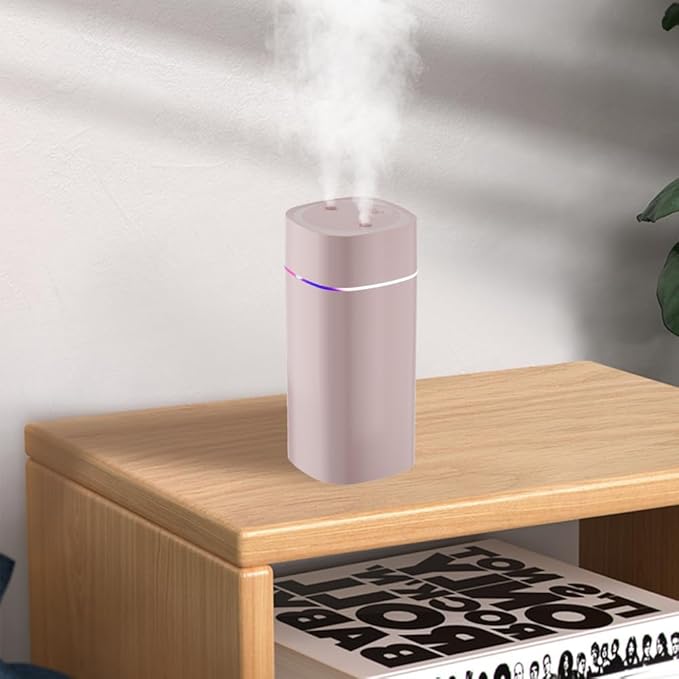 DONGKER Mini Humidifier,600ml Dual Channels USB Quiet Humidifier with Colorful Cycling Light Waterless Auto Shut-Off for Home Bedroom Office Indoor Travel - Image 8