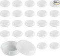 Biaungdo 24 Pack 1.5 Inch Wrought Iron Patio Furniture Feet, Patio Furniture Seating Glides, Round Outdoor Chair Leg Floor Protectors, End Cap Feet Inserts (White) by Biaungdo