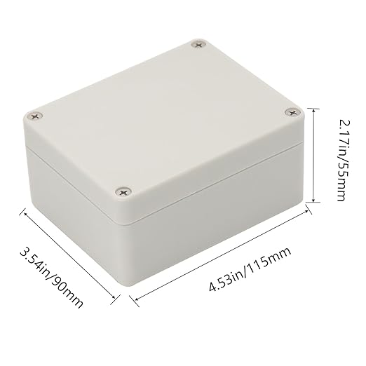 Project Box IP65 Waterproof Junction Box ABS Plastic Electrical Boxes DIY Electronic Project Case Power Enclosure White 4.53x3.54x2.17 inch (115 x 90 x55 mm) - Image 2