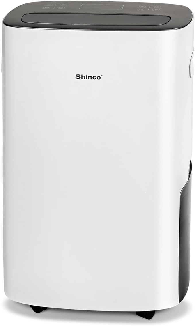 Shinco 86 Pints Dehumidifier for Home and Basements, 5000 Sq.Ft Dehumidifiers with Drain Hose, Auto or Manual Drainage, Auto Defrost, Quietly Remove Moisture, Intelligent Humidity Control, 24HR Timer by ShincoAirConditionerDehumidifier