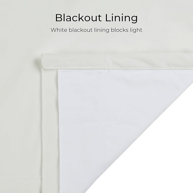 TWOPAGES Luxury Velvet Curtain Pinch Pleated Off White Curtain 96 inch Long Thermal Insulated Blackout Drapes for Bedroom Living Room Indoor Window (1 Panel,Off White,26Wx96L) - Image 4