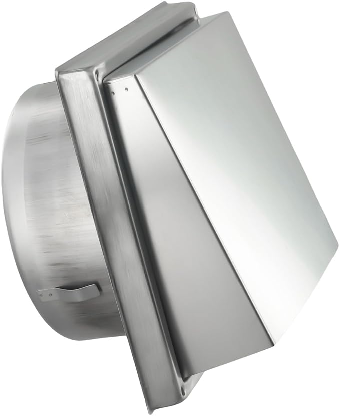 Stainless Steel Vent Outlet Wall Air Vent Cover for Bathroom Kitchen Ceiling Exhaust Grille 125mm 150mm Adjustable Air Vent Grille Silver Metal Duct Cover(150MM) - Image 4