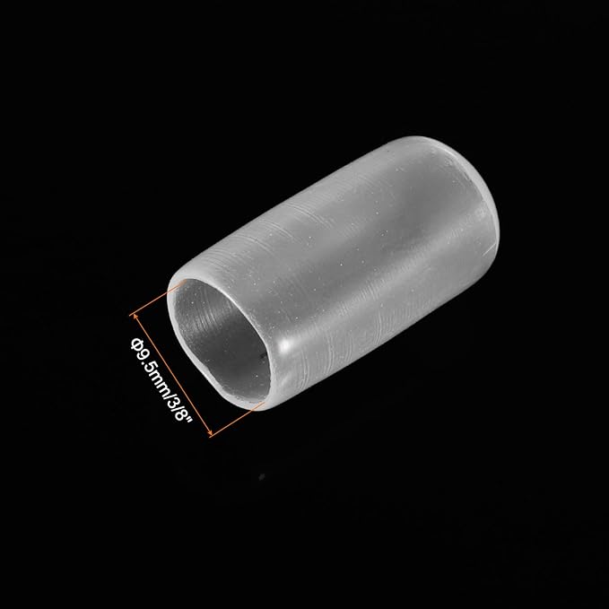 uxcell 20pcs Rubber End Caps 9.5mm(3/8") ID Vinyl PVC Round Tube Bolt Cap Cover Screw Thread Protectors Clear - Image 3