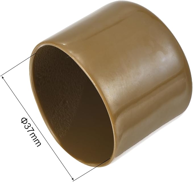 uxcell 20pcs Rubber End Caps 37mm ID Vinyl PVC Round Tube Bolt Cap Cover Screw Thread Protectors Light Brown - Image 3