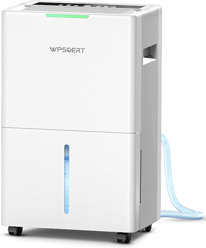 4000 sq.ft Dehumidifier for Basement with Drain Hose, 45 Pint Dehumidifiers for Home, Smart Compressor Dehumidifies for Large Room, Bedroom, 3 Modes, Intelligent Humidity Control, Auto Defrost by WPSOERT
