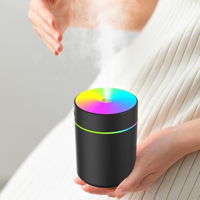 180ml Portable Small Humidifier with Colorful LED Night Light, USB Personal Desktop Humidifier for Car Home Office Travel, Auto Shut-Off, 2 Mist Modes, Super Quiet - Image 8