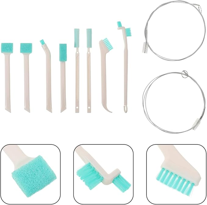 Ice Maker Cleaning Brush Kit - 10 Pack Pipe & Crevice Cleaner Tools for Countertop Machines, Drain Tubes. Flexible Nylon Set Compatible with Opal, Refrigerator & Humidifiers - Image 6