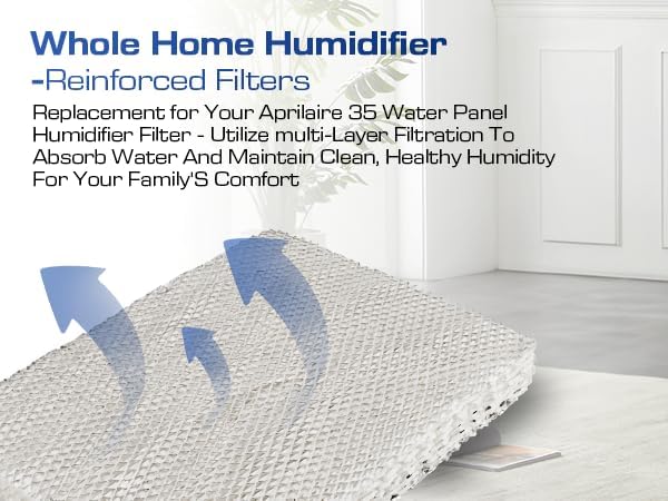 4 Pack 35 Water Panel Humidifier Filter Replacement 10" x 13" - Compatible with April.aire Humidifier 300 350 360 560 560A 568 600 600A 700 700A 700M 760 760A 768 April.aire Whole House Humidifier - Image 6