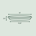 Bloem Terra Resin Saucer Tray: 11.25" Bottom Width - Navy Blue - Matte, Durable, Ribbed Bottom, Indoor and Outdoor, Fits 14" Terra Pots - Image 2