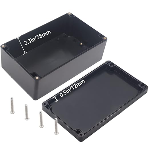 Watertight Junction Box, IP67 Waterproof Project Box Durable ABS Plastic Electronic Enclosure Case for DIY Electrical Project Black 7.87" x 4.72" x 2.95"(200 x 120 x 75 mm) - Image 4