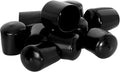10 PCS Black Round Vinyl Rubber End Caps Kits, Flexible Screw Thread Protectors Safety Cover for Metal Tubing Rod Bolt, 29mm (29/25 inch) by Zinkebol