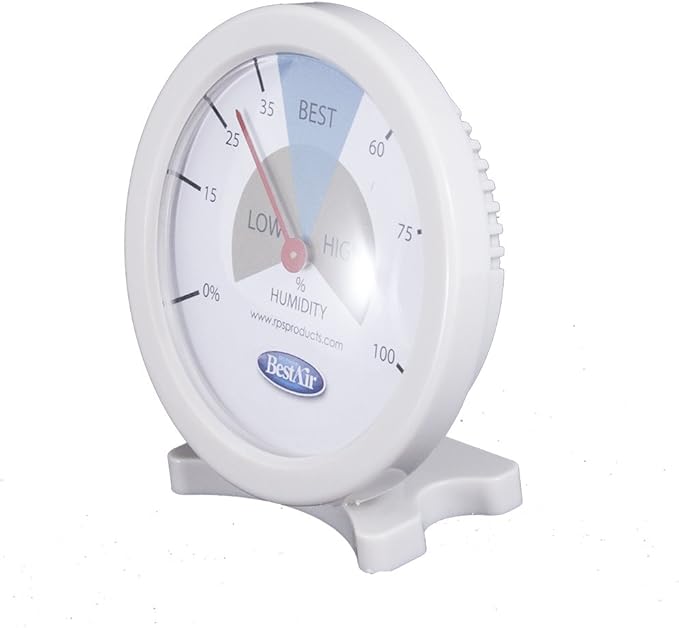 BestAir HG050-PDQ-4 Hygrometer, Humidistat Humidity Monitor, 4 Pack , White - Image 3