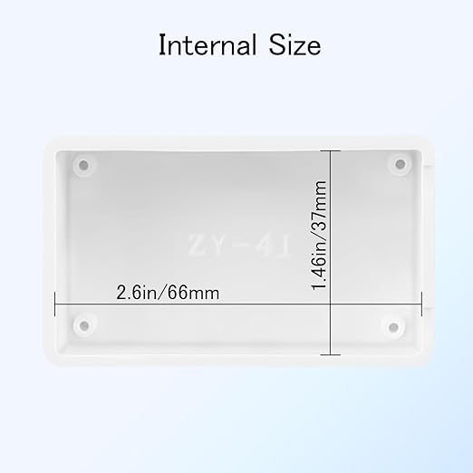 Project Box 8 Pieces Electrical Box Small Junction Box ABS Plastic Enclosure Power Electronic Case White 2.76" x 1.65" x 0.91"(70 x 42 x 23mm) - Image 4