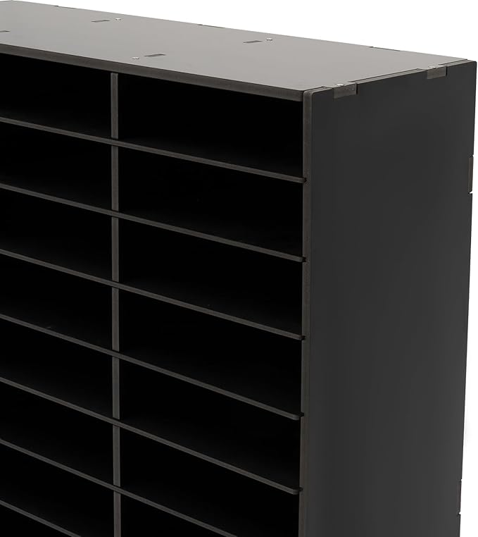Literature Organizers 24/36Slots Mail Sorter Compartment Files Rack File Cabinet Mail Organizer Office Mailbox Storage Files Manuals Books for Office Company (BGQHQNI9WDFKH - 24 Slots - Black) - Image 5