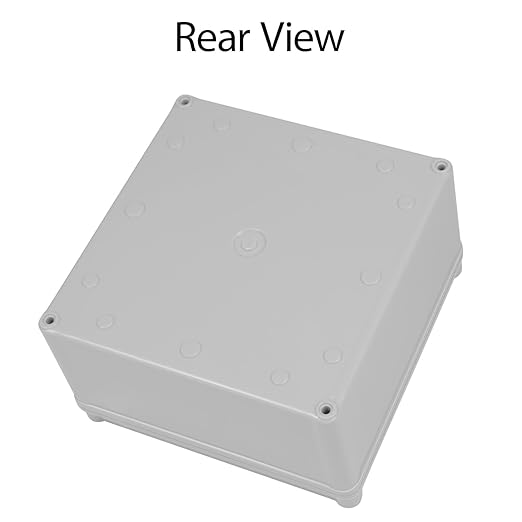 Junction Box，6.9"x 6.9"x 3.9" Outdoor Electrical Box with Mounting Plate, IP67 Dustproof Waterproof ABS Plastic Project Box, DIY Electrical Enclosure Gray (175x 175x 100 mm) - Image 6
