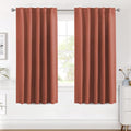 H.VERSAILTEX Blackout Curtains Thermal Insulated Window Treatment Panels Room Darkening Blackout Drapes for Living Room Back Tab/Rod Pocket Bedroom Draperies (2 Panels, Orange, 42 x 63 Inch) by HVERSAILTEX