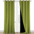 NICETOWN 100% Blackout Blinds, Set of 2, 46" x 102", Fresh Green, Laundry Room Decor Window Treatment Curtains for Large Patio Sliding Door, Thermal Insulated Curtains for Bedroom by NICETOWN