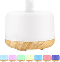500ml Premium Essential Oil Diffuser,Quiet 4-in-1 Ultrasonic Aromatherapy Humidifier,7 Color LED Lights,with Adjustable Automatic Timer Off Function and Spray Mode. (Yellow Woodgrain,Mini Model) by Unknown
