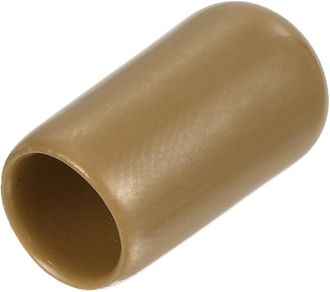 uxcell 20pcs Rubber End Caps 7.5mm ID Vinyl PVC Round Tube Bolt Cap Cover Screw Thread Protectors Light Brown by uxcell